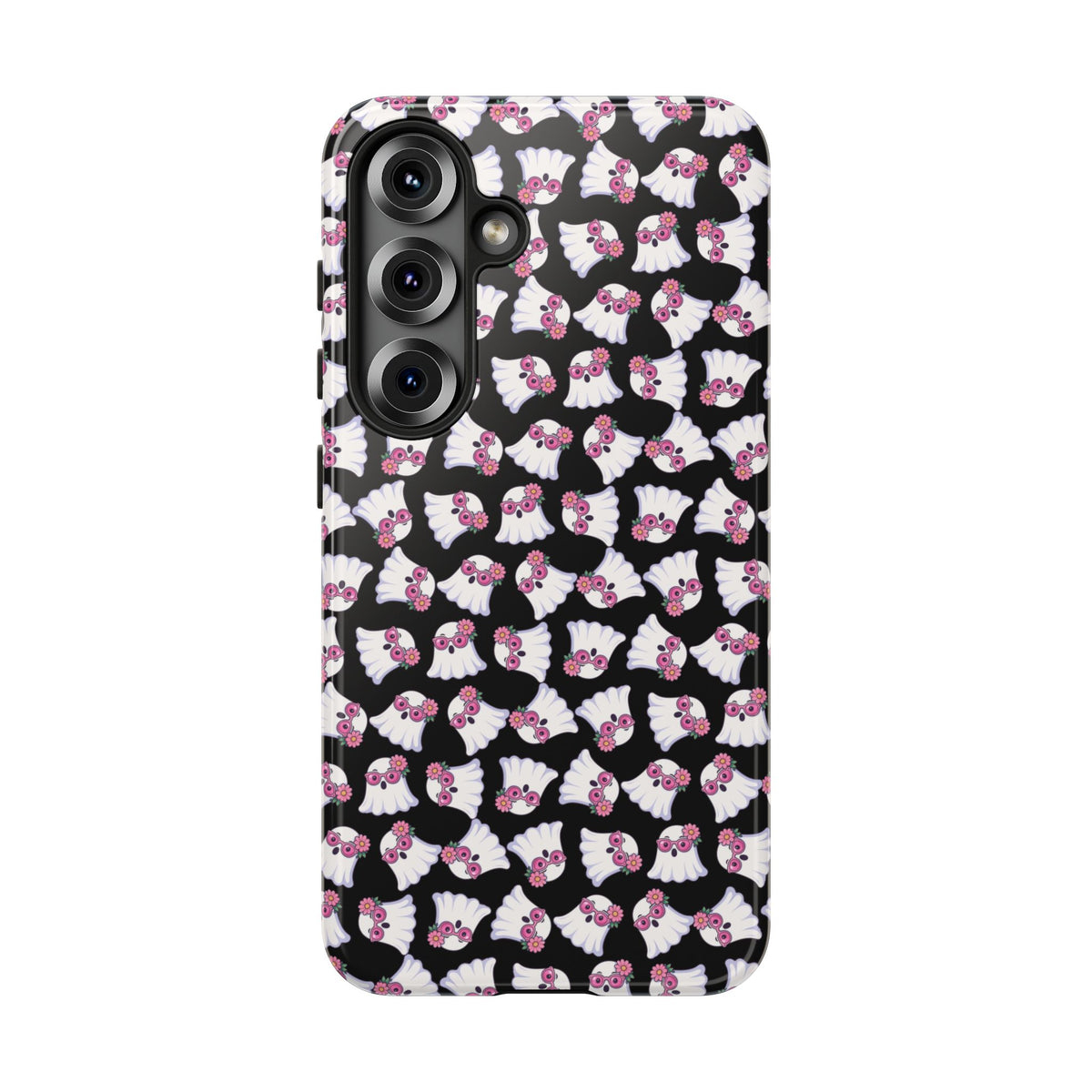 Tough Cases - Cute Pink Ghost Pattern Phone Case