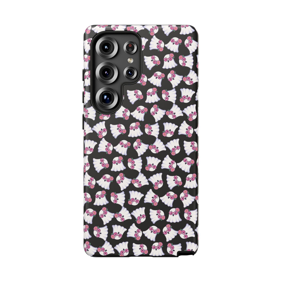 Tough Cases - Cute Pink Ghost Pattern Phone Case