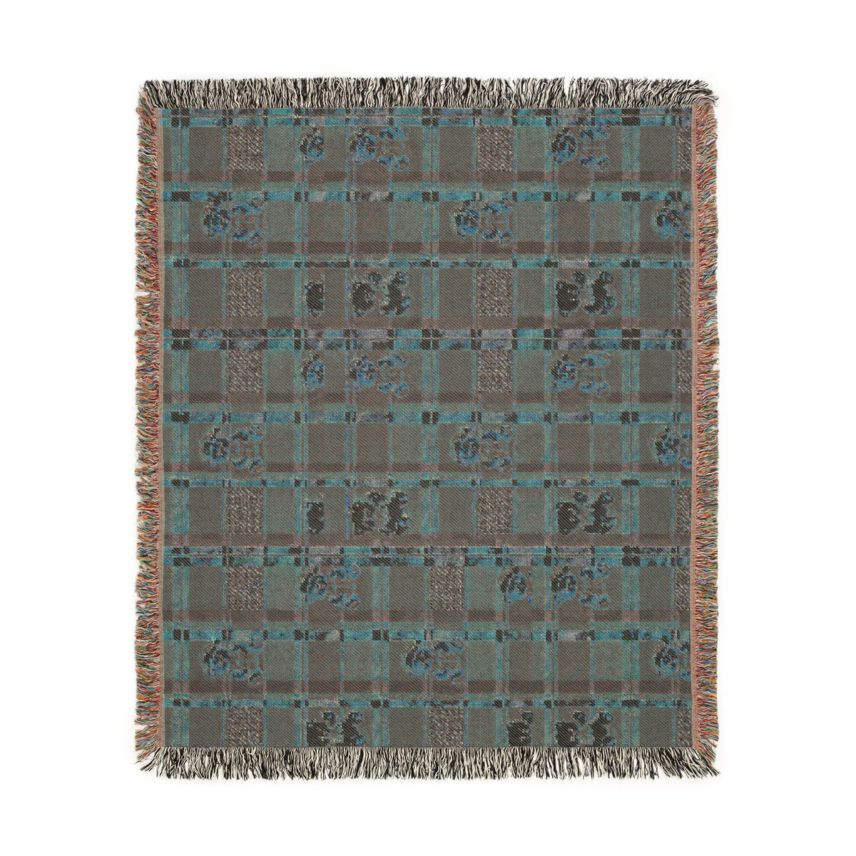 Rustic Plaid Woven Blanket — Cozy Autumn Lodge Throw