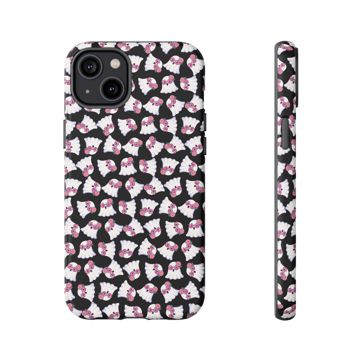 Tough Cases - Cute Pink Ghost Pattern Phone Case