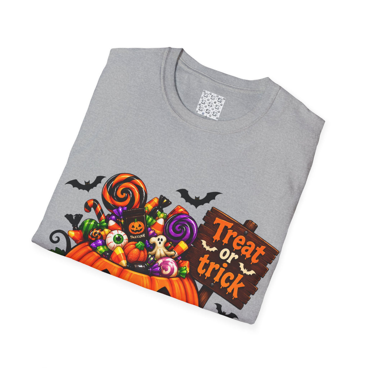 Halloween Pumpkin T-Shirt — 'Treat or Trick' Jack-o'-Lantern Design